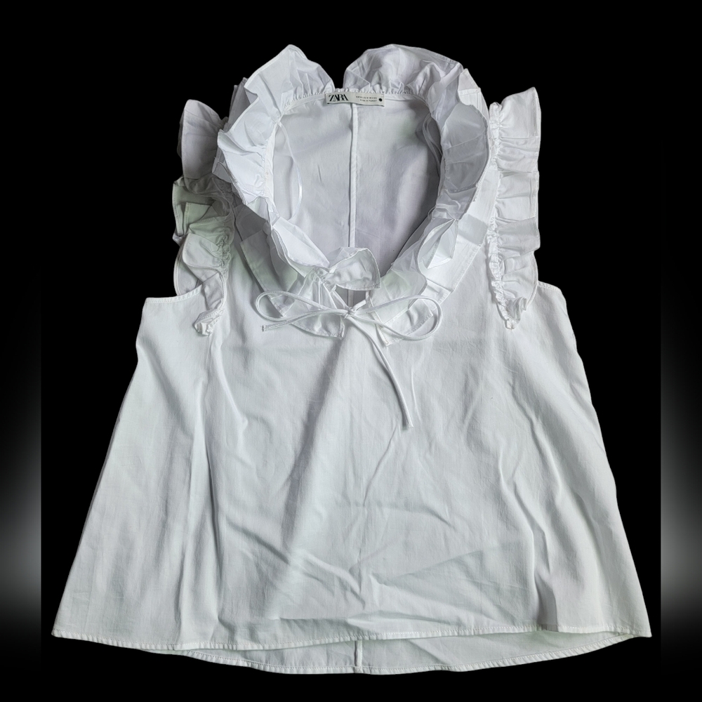 Zara Ruffled Sleeveless Top